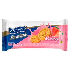 BISCOITO RECHEADO VITAMASSA PREMIUM MORANGO 60G