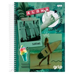 CADERNO ESPIRAL JANDAIA GRIP CAPA DURA 1 MATÉRIA 80 FOLHAS