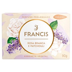 SABONETE EM BARRA FRANCIS VEGETAL ROSA BRANCA E PATCHOULI 90G