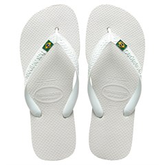 SANDÁLIA UNISSEX HAVAIANAS BRASIL BRANCA 37/38