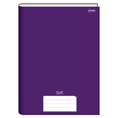 CADERNO BROCHURA JANDAIA STIFF CAPA DURA COSTURADO ROXO 96 FOLHAS