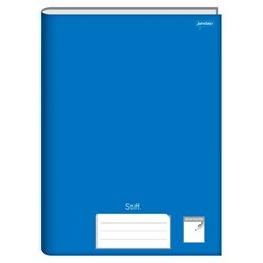 CADERNO BROCHURA JANDAIA STIFF CAPA DURA SEM PAUTA AZUL 96 FOLHAS