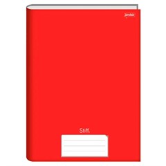 CADERNO BROCHURA JANDAIA STIFF CAPA DURA SEM PAUTA VERMELHO 96 FOLHAS