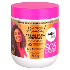 CREME PARA PENTEAR SALON LINE SOS CACHOS DE REPENTE PRONTA! ULTRA GLOSS 500G