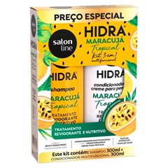 KIT SALON LINE HIDRA MARACUJÁ TROPICAL SHAMPOO 300ML E CONDICIONADOR 300ML