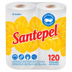 PAPEL TOALHA SANTEPEL 2UN COM 120 FOLHAS CADA