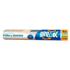 PAPEL ALUMÍNIO GIROMIX 30CMX4MT