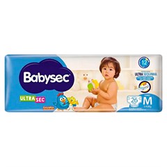 FRALDA INFANTIL BABYSEC SHORTINHO ULTRA JUMBO TAMANHO M 26UN