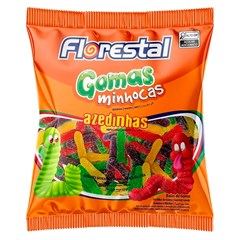 BALA DE GOMA FLORESTAL MINHOCAS AZEDINHAS 150G