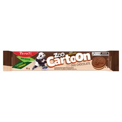 BISC ZOO CARTOON RECH DUO CHOC BCO 85G