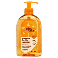 SABONETE LÍQUIDO INFANTIL JOAO E MARIA BEBÊ GLICERINADO 400ML