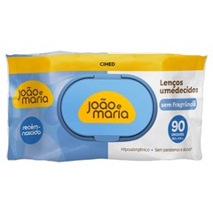 LENCO UMEDECIDO JOAO E MARIA S/ FRAGANCIA 90UND