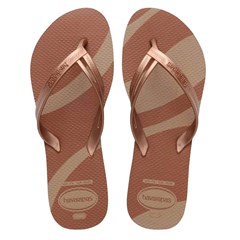 SANDÁLIA FEMININA HAVAIANAS ELEGANCE PRINT ROSE GOLD 39/40
