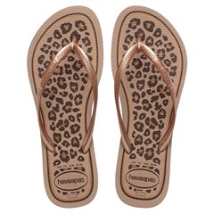 SANDÁLIA FEMININA HAVAIANAS SLIM ANIMALS ROSE GOLD 35/36