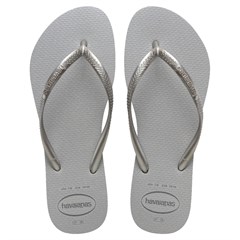 SANDÁLIA FEMININA HAVAIANAS SLIM GLOSS CINZA GELO 37/38