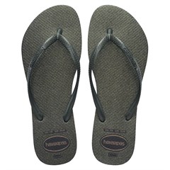 SANDÁLIA FEMININA HAVAIANAS SLIM GLOSS VERDE OLIVE 37/38