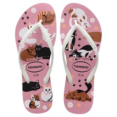 SANDÁLIA KIDS HAVAIANAS SLIM PETS ROSA CHIFFON 35/36