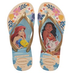 SANDÁLIA KIDS HAVAIANAS SLIM PRINCES BEGE PL 31/32