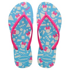 SANDÁLIA KIDS HAVAIANAS SLIM DISNEY AZUL/ROSA 37/38