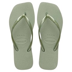 SANDÁLIA FEMININA HAVAIANAS SLIM SQUARE SMOKE GREEN 37/38