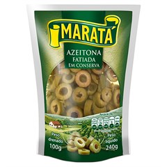 AZEITONA MARATA VERDE FATIADA SACHET 100G