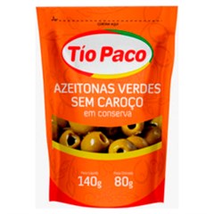 AZEITONA VERDE TIO PACO SEM CAROCO SACHE 80G