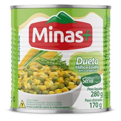 DUETO MILHO E ERVILHA MINAS MAIS LATA 170G
