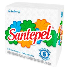GUARDANAPO SANTEPEL PEQUENO 24CMX22CM 50FL