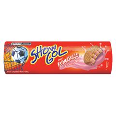 BISCOITO SHOW GOL BLACK  RECHEIO MORANGO 76G
