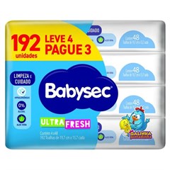 TOALHA UMEDECIDA BABYSEC ULTRA PACK LEVE 4 PAGUE 3