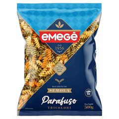 MACARRAO EMEGE PARAFUSO 3COLORI 500G