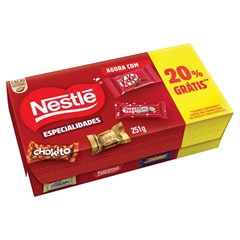 BOMBOM SORTIDO NESTLÉ ESPECIALIDADES CAIXA 251G GRÁTIS 20%