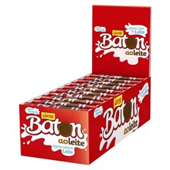 CHOCOLATE AO LEITE GAROTO BATON CAIXA 480G 30 UNIDADES GRÁTIS 20%