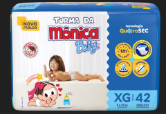 FRALDA TURMA DA MONICA MEGA XG 42UN