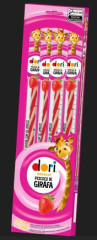BALA DORI GOMA GIRAFA MORANGO 30G 30UN