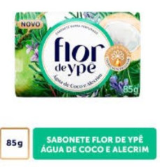 SABONETE EM BARRA FLOR DE YPÊ AGUA DE  COCO E ALECRIM ENVOLVENTE 85G