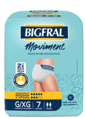 FRALDA BIGFRAL ROUPA ÍNTIMA DESCARTÁVEL UNISSEX MOVIMENT G/XG 7UN