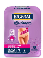 FRALDA BIGFRAL ROUPA ÍNTIMA DESCARTÁVEL FEMININA MOVIMENT G/XG 7UN