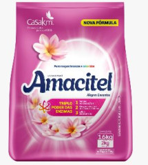 LAVA ROUPAS PO ROUPAS BRANCAS E COLORIDAS ALEGRES ENCANTOS AMACITEL SACHE 1,6KG