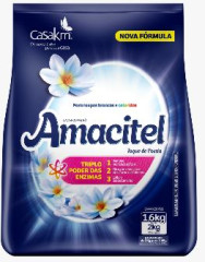 LAVA ROUPAS PO ROUPAS BRANCAS E COLORIDAS TOQUE DE POESIA AMACITEL SACHE 1,6KG
