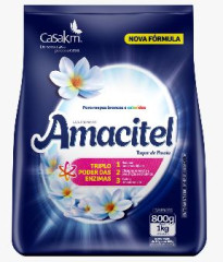 LAVA ROUPAS PO ROUPAS BRANCAS E COLORIDAS TOQUE DE POESIA AMACITEL SACHE 800G
